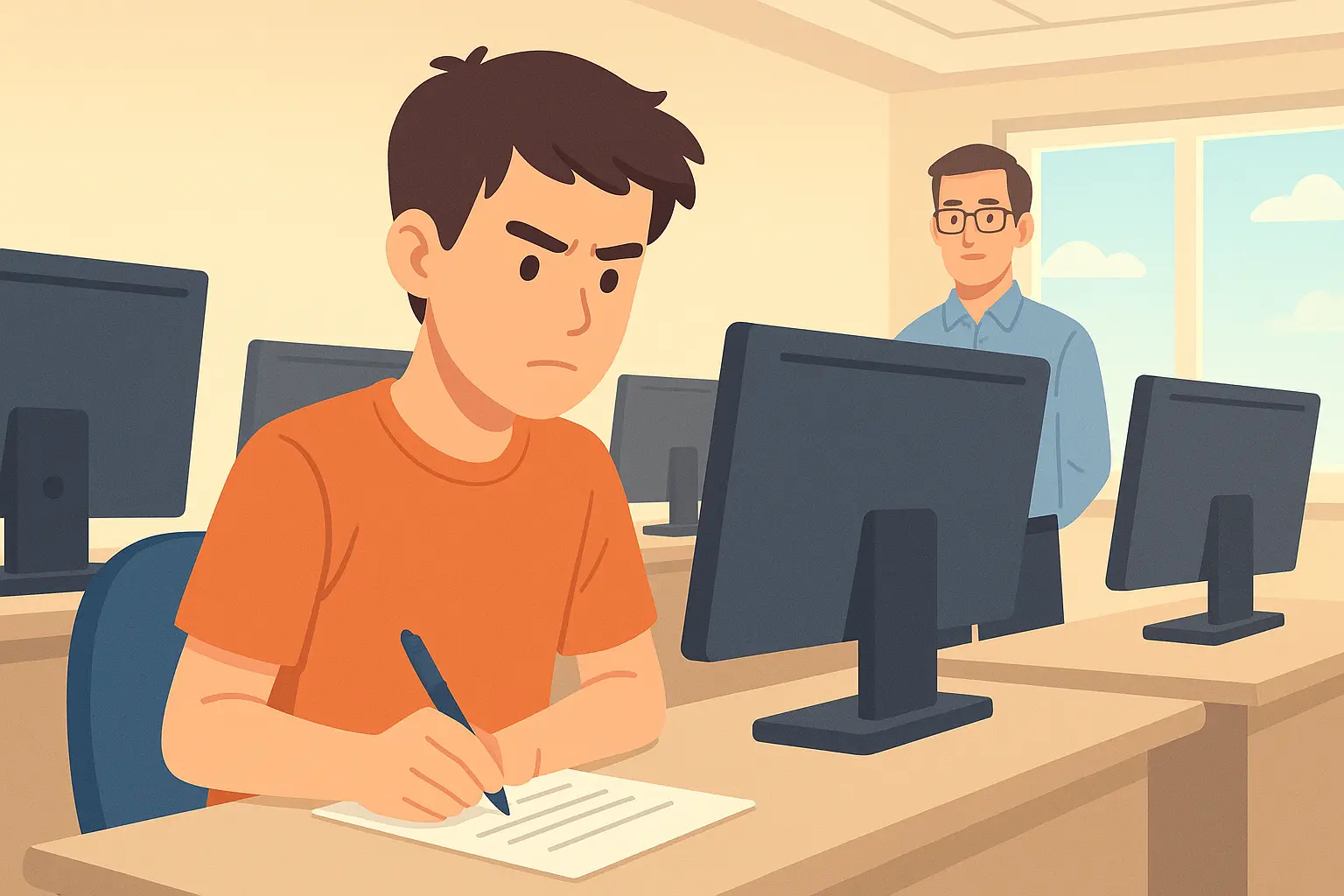 Em Hào nôn nóng đi thi bằng A1 khi chưa đủ tuổi