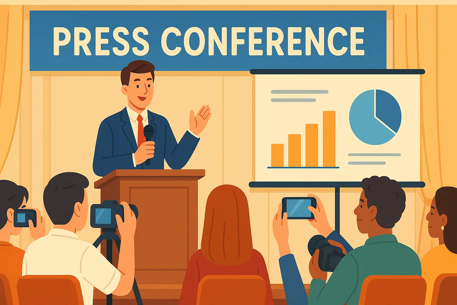 Trung tâm tổ chức họp báo với nội dung vượt ngoài phạm vi đăng ký