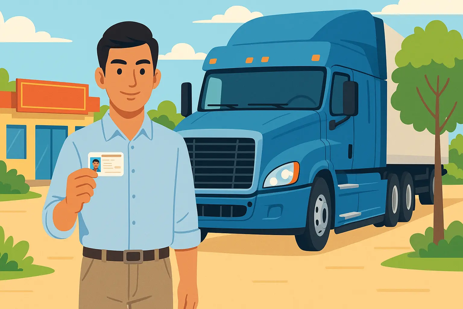 Anh Toàn lái xe tải tại Thành phố Lào Cai