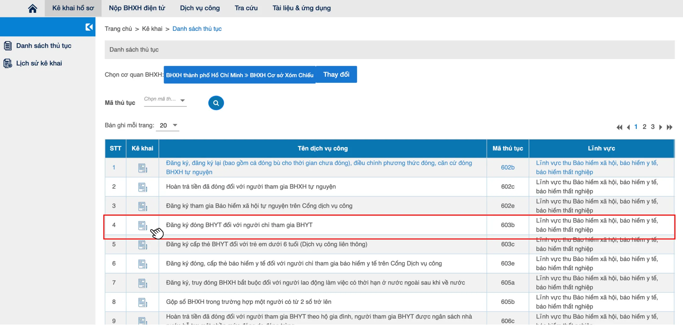 Đăng ký đóng BHYT đối với người chỉ tham gia BHYT