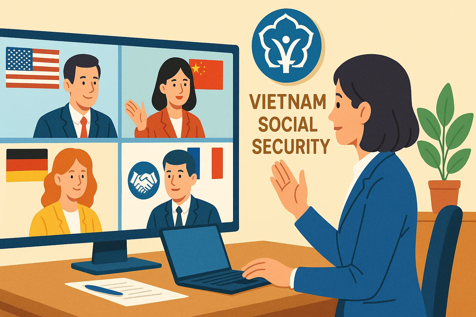 . Việc hợp tác quốc tế về bảo hiểm xã hội có nằm trong nhiệm vụ của cơ quan bảo hiểm không?