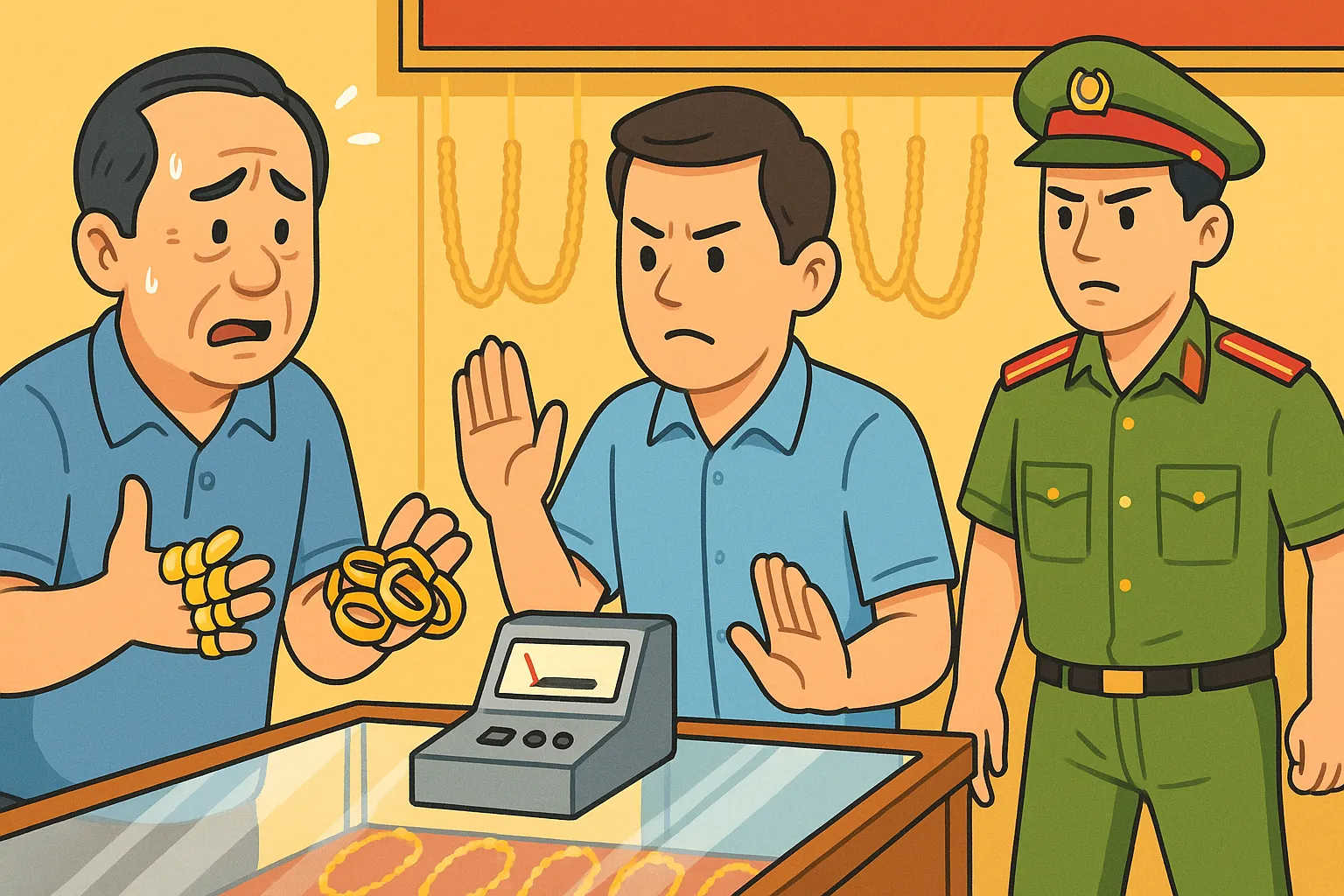 Anh Hải cố tình đặt mua vàng giả để bán lại kiếm lời