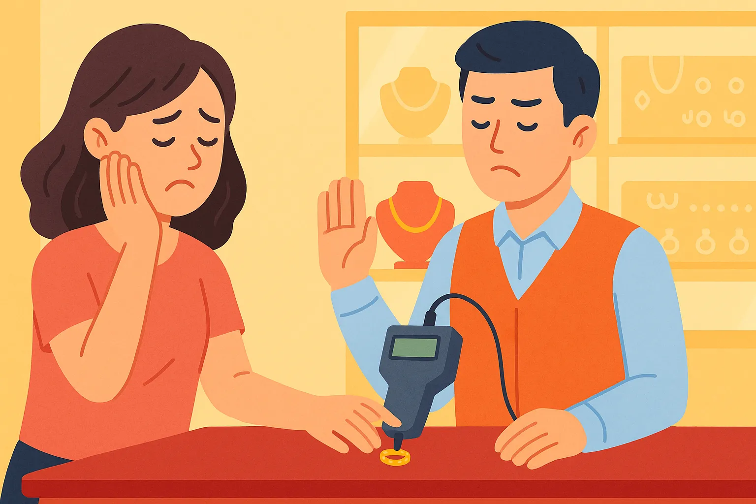 Chị Lan đặt mua vàng giá rẻ trên mạng