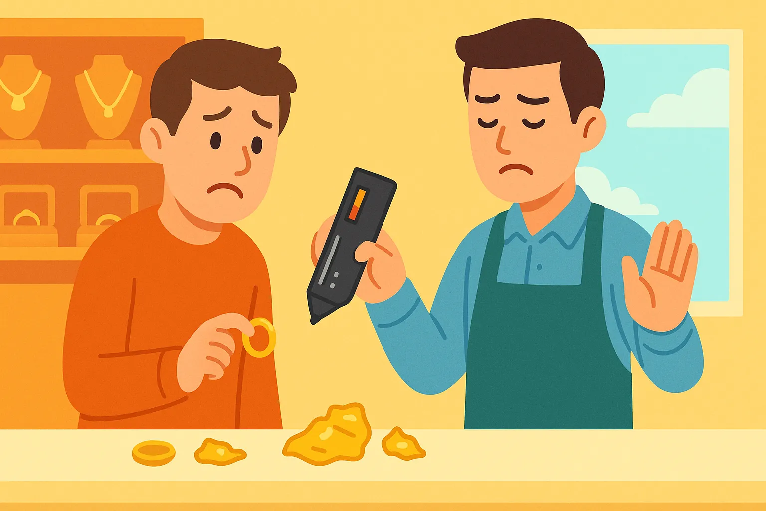 Trường hợp khách hàng mua nhầm vàng không đạt chuẩn