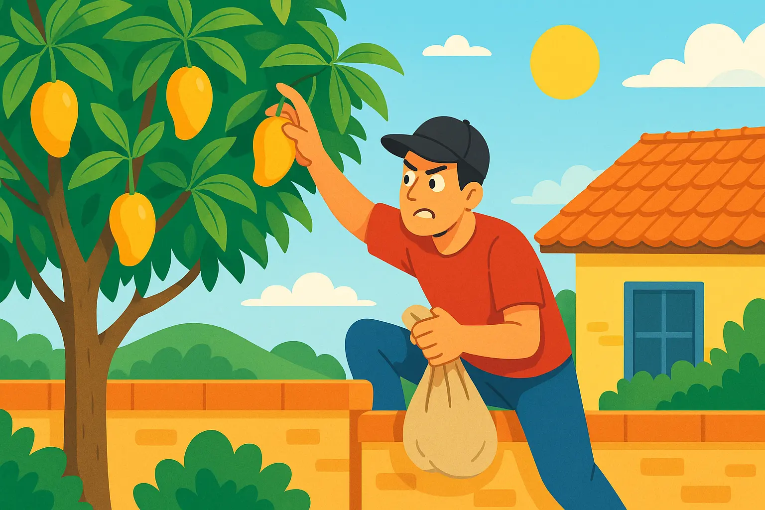 Hái trộm xoài nhà hàng xóm bị xử phạt ra sao?