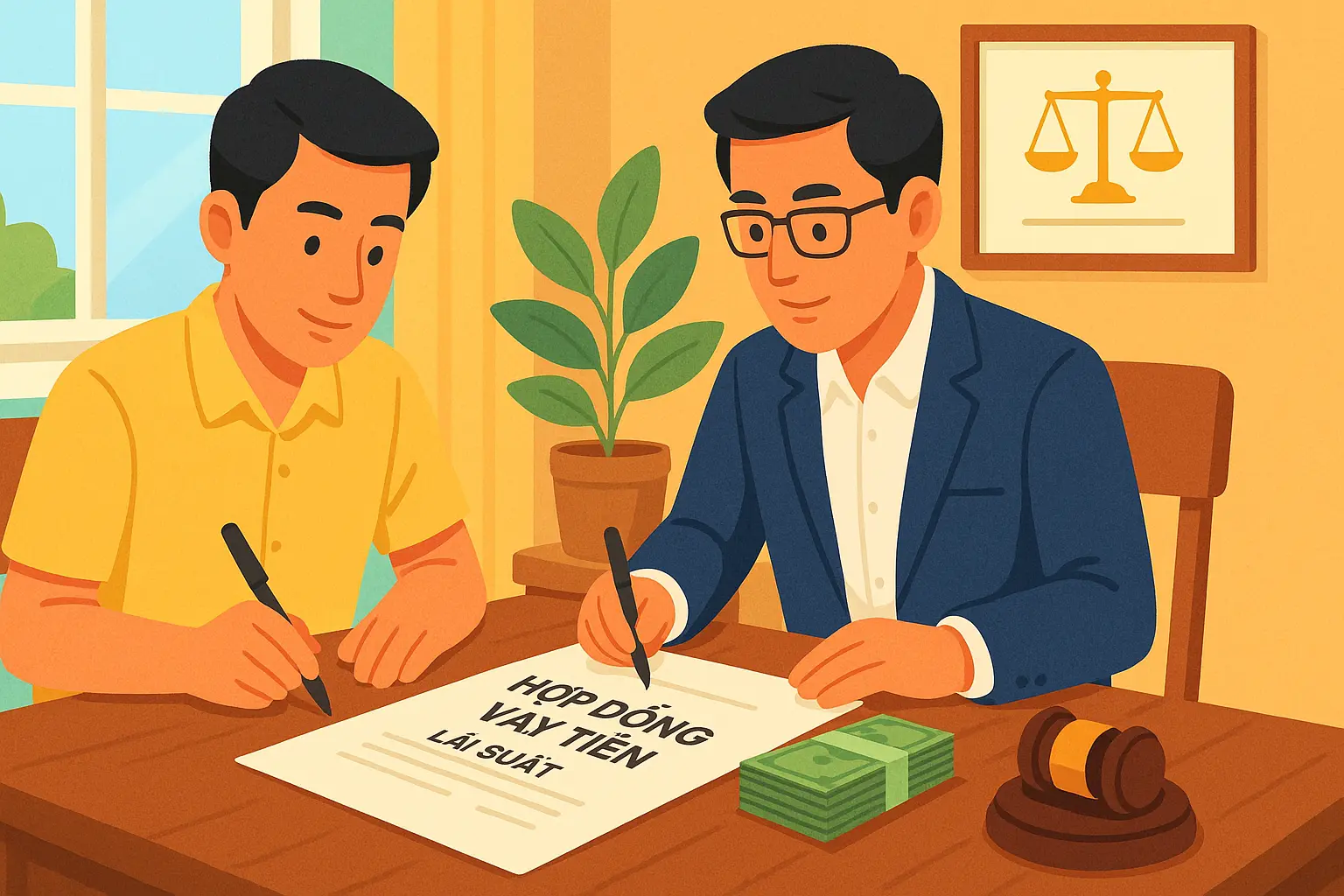 Hợp đồng vay tiền có lãi, đến hạn không trả thì có phải chịu lãi chậm trả không?