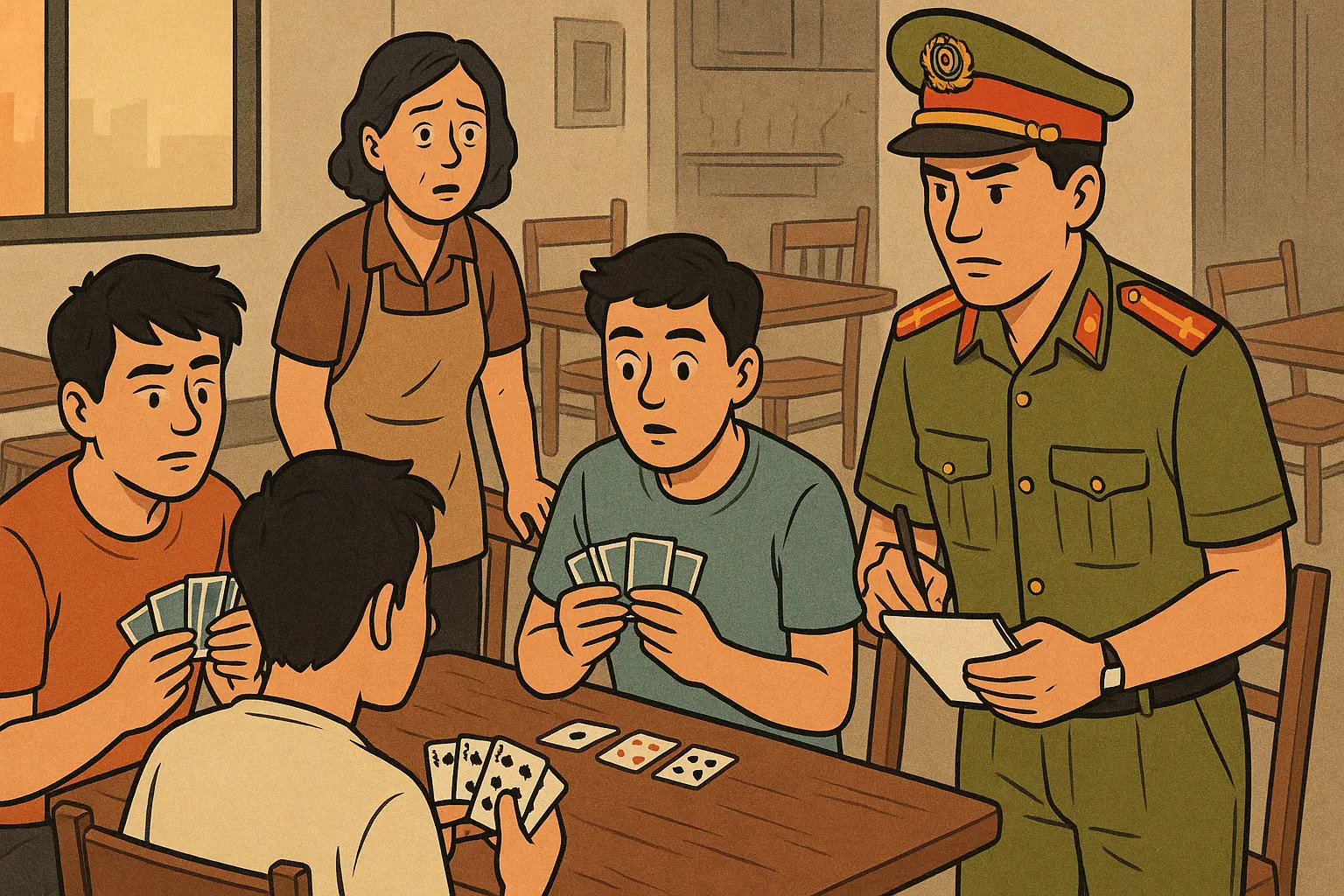 Khách đánh bài tại quán nước, chủ quán có bị xử phạt hành chính không?