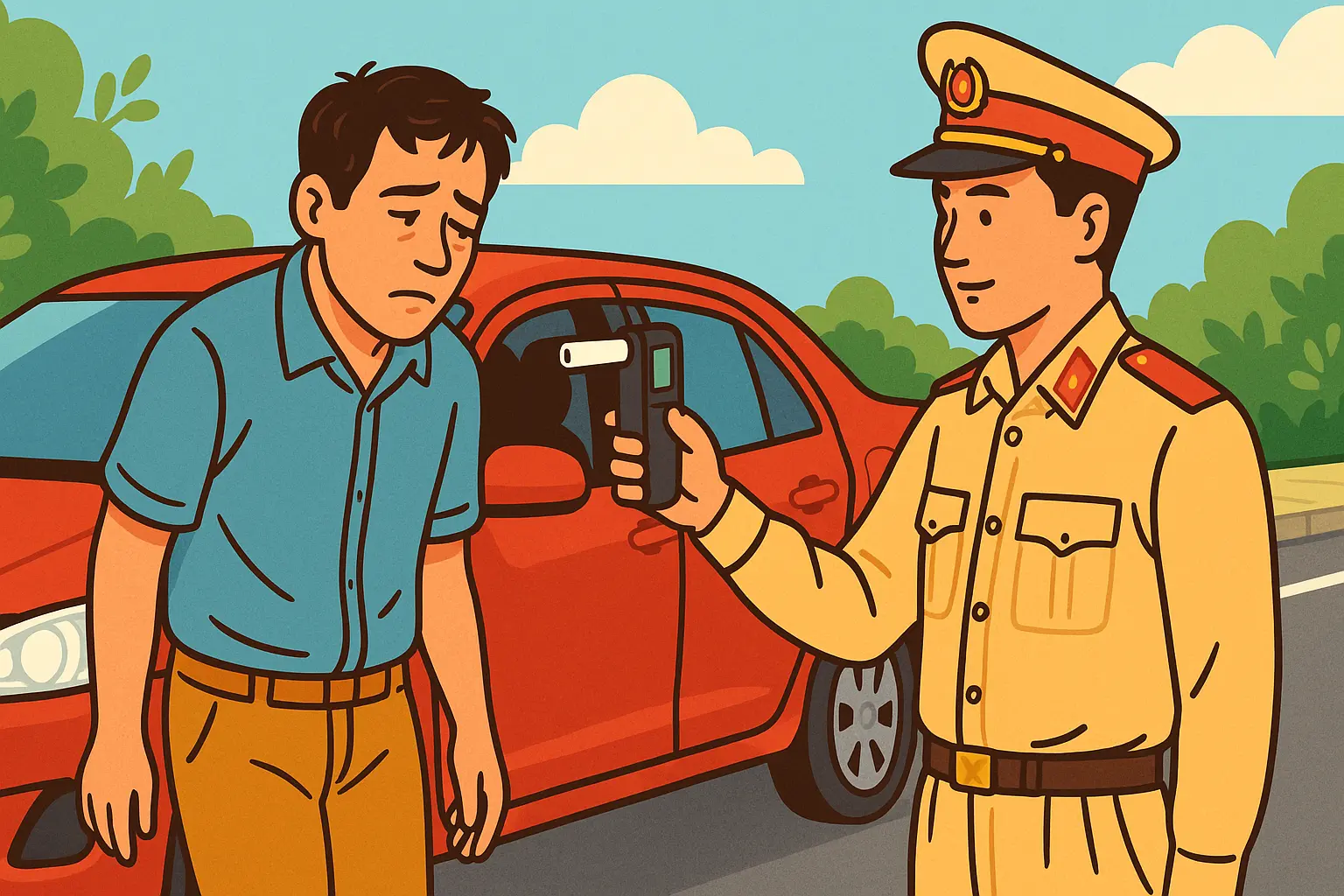 Lái ô tô khi có nồng độ cồn trong người bị phạt bao nhiêu tiền?