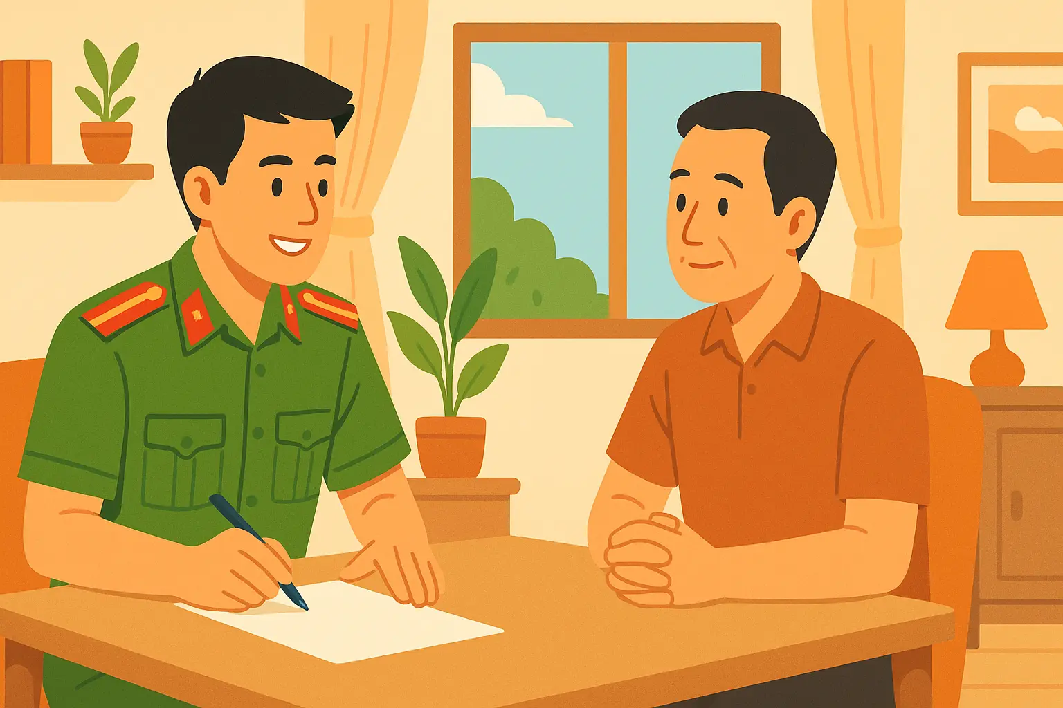 Việc lấy lời khai của người làm chứng được tiến hành tại đâu?