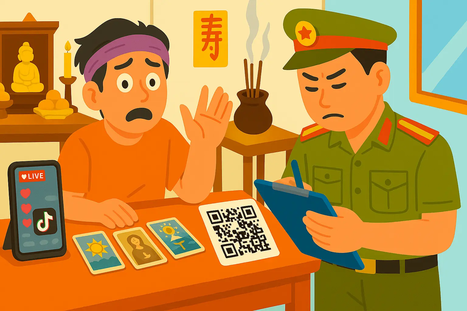 Livestream xem bói để nhận tiền trên TikTok có bị xử phạt hành chính không?