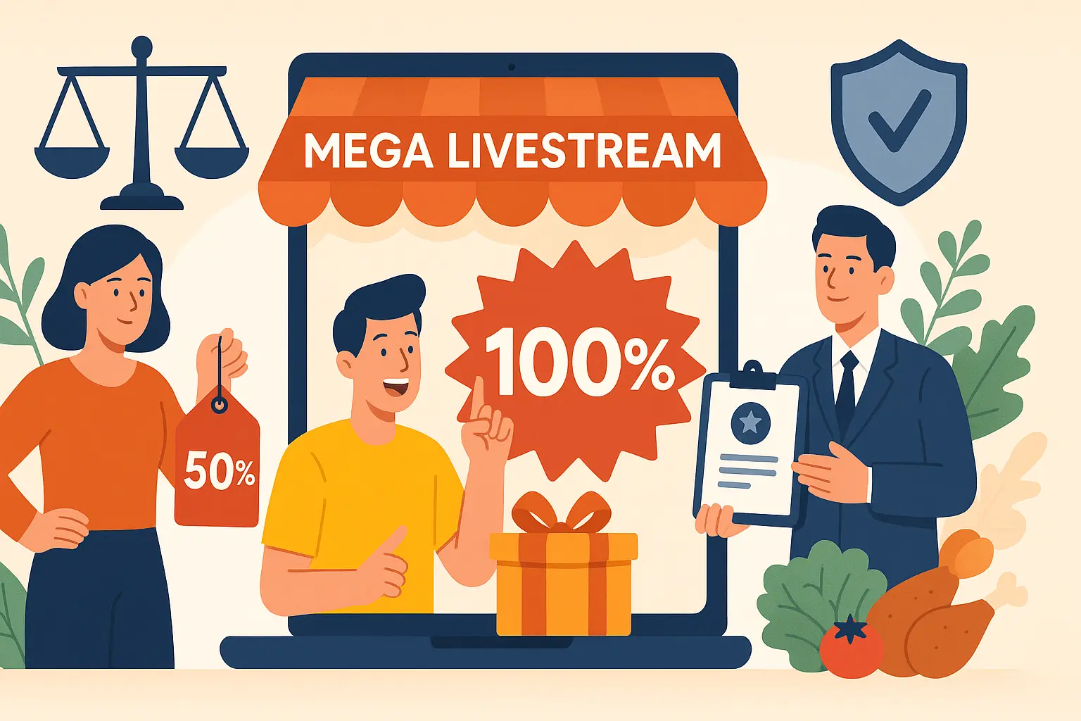 Mega Livestream được giảm giá tối đa bao nhiêu phần trăm?