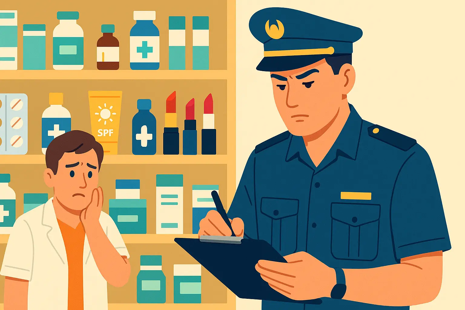 Bày bán mỹ phẩm lẫn với thuốc sẽ bị xử phạt như thế nào?