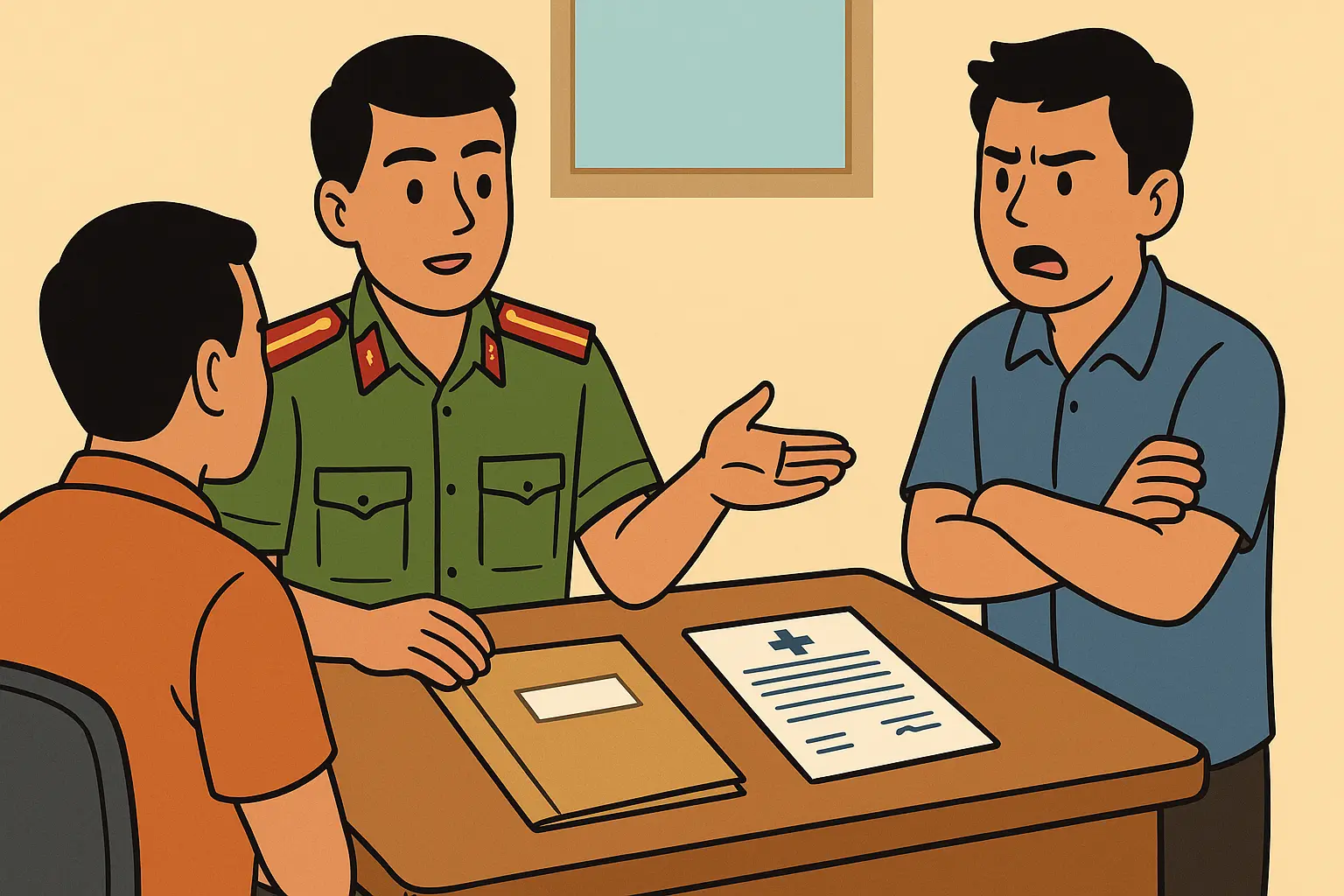 Nguyễn Văn Lâm bị tố giác vì đánh người trong lúc xô xát tại quán ăn