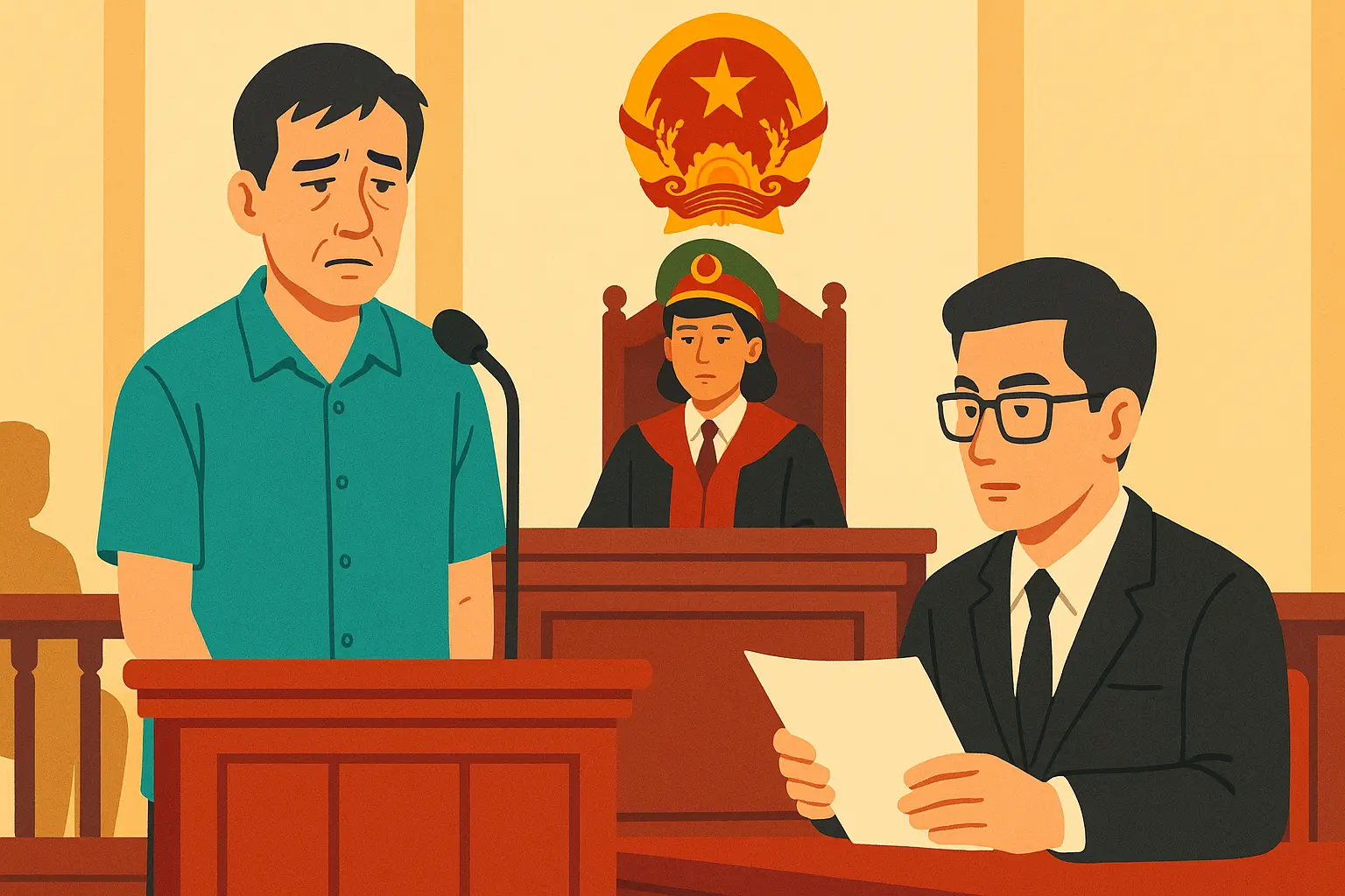 Nguyễn Minh Đức bị tuyên án vì hủy hoại tài sản, được miễn toàn bộ chi phí tố tụng