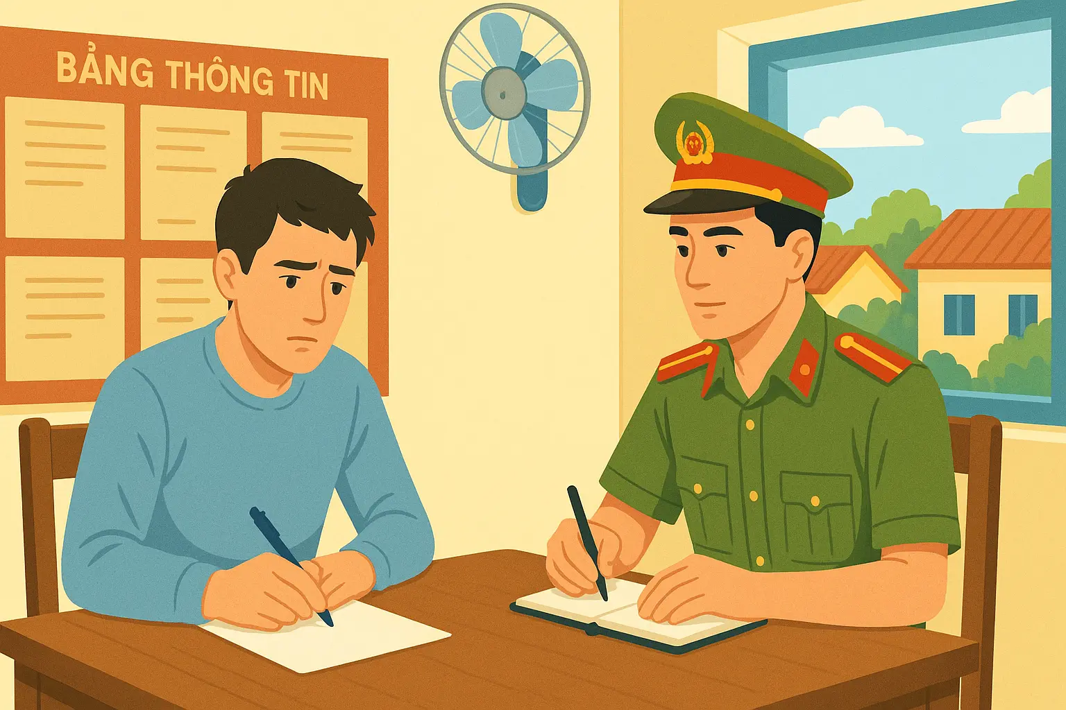 Phan Thanh Trọng tự thú sau khi thực hiện hành vi trộm cắp xe máy