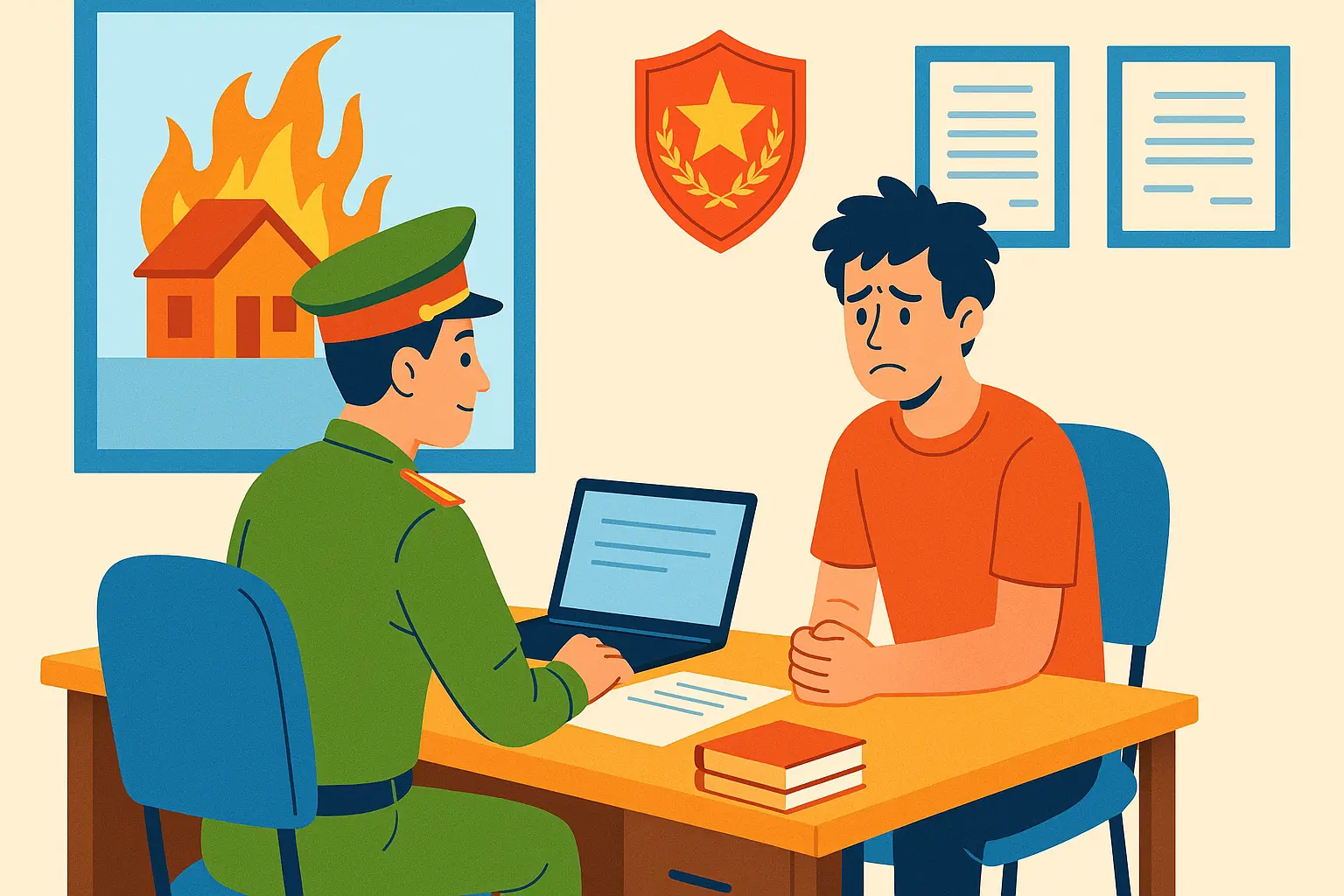 Hành vi đốt nhà nhưng chưa đủ yếu tố cấu thành tội phạm thì bị xử phạt thế nào?