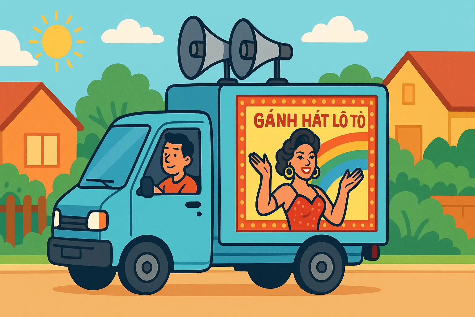 Gánh lô tô quảng cáo bằng loa phóng thanh gắn trên xe ô tô có bị phạt không?