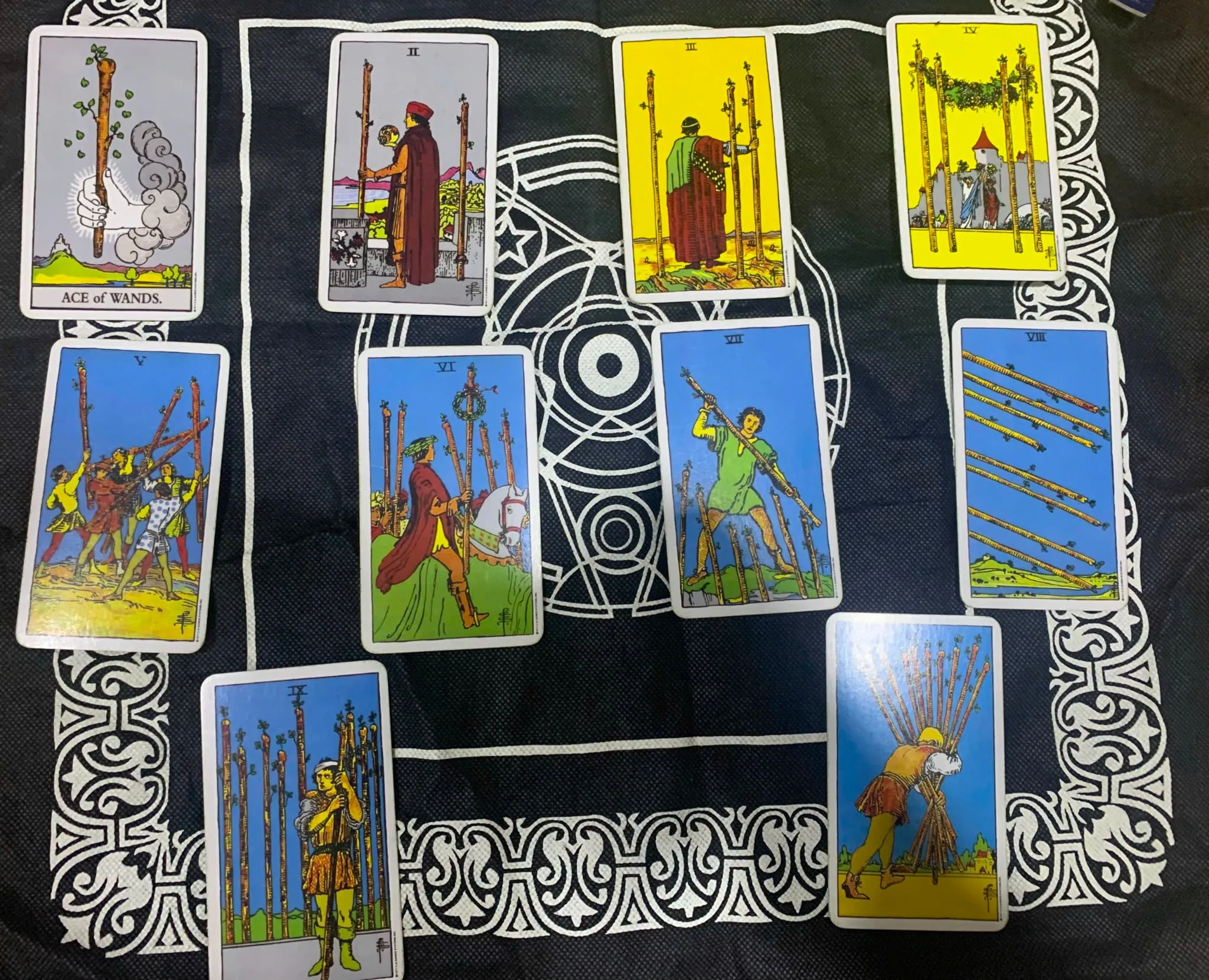 Ý nghĩa qua nhóm lá số (Ace → Ten) của bộ Gậy