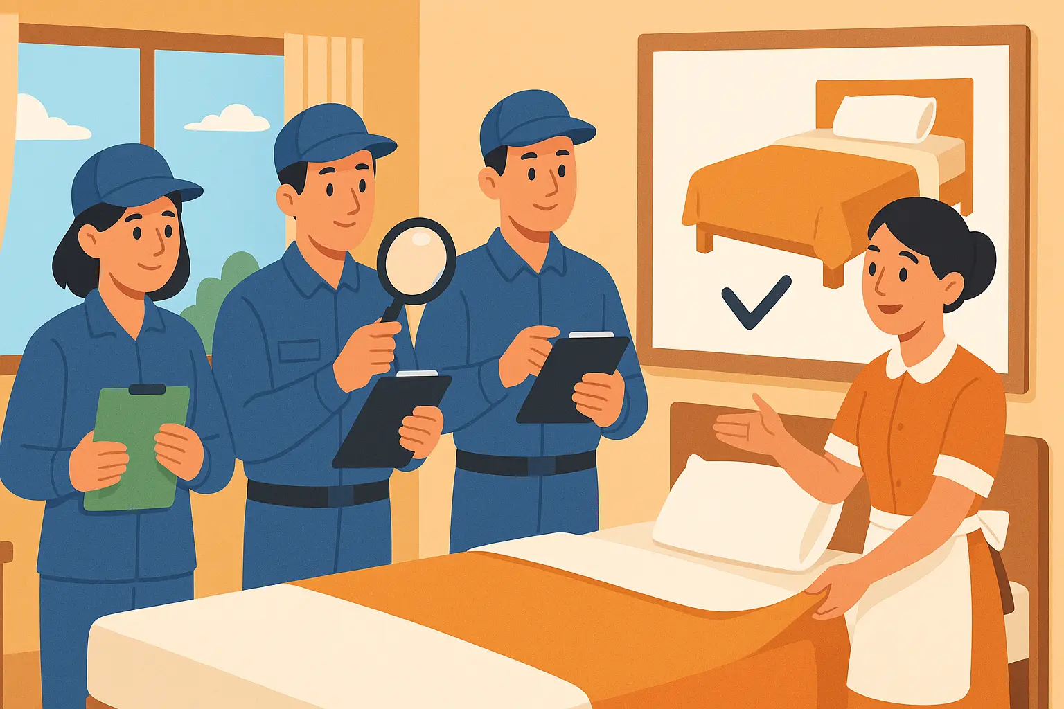 Ai có thẩm quyền xử phạt hành vi không thay bọc đệm, bọc gối trong khách sạn?