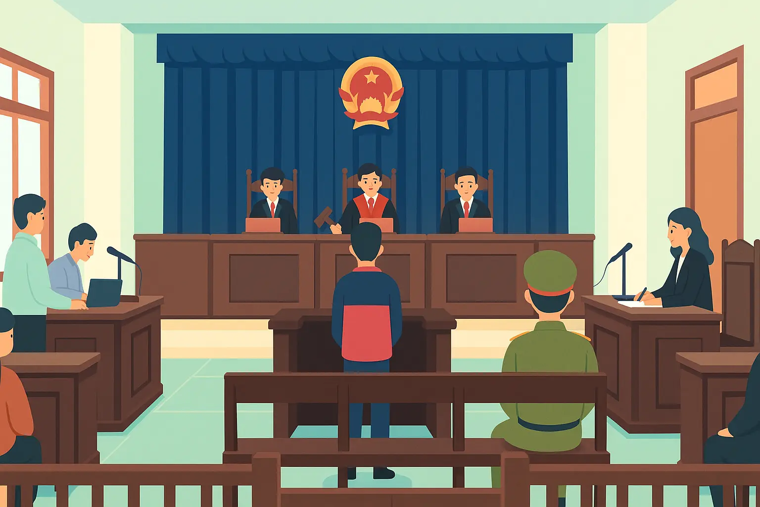 Thời hạn hoãn phiên tòa hình sự sơ thẩm là bao lâu?