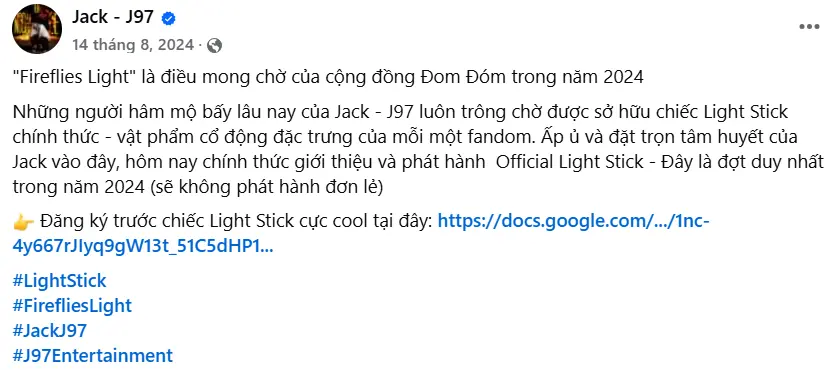 Tóm tắt vụ việc lightstick