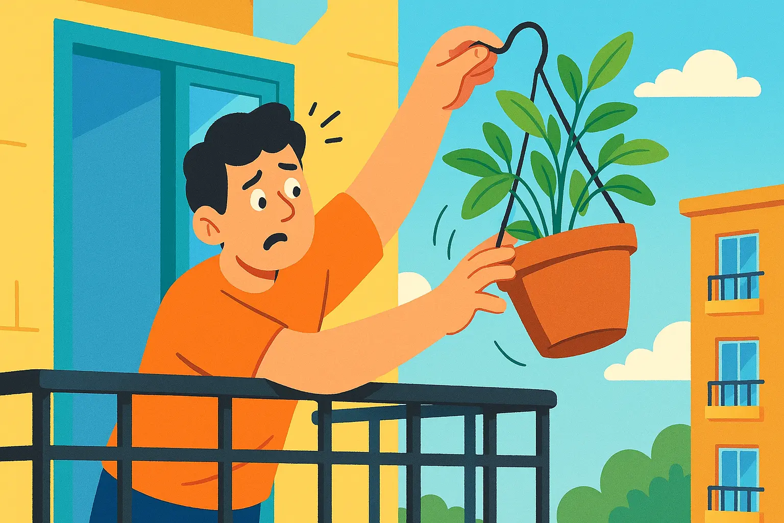 Treo chậu cây tại ban công nhà chung cư có được phép hay không?