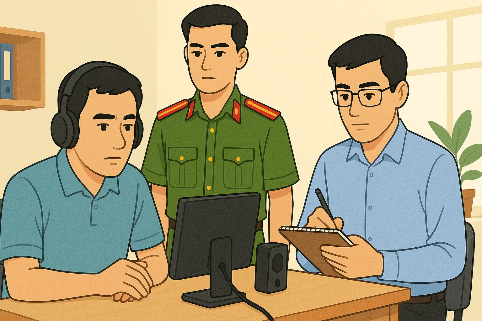 Trịnh Quang Huy nhận dạng giọng nói nghi phạm trong vụ tống tiền tại Khánh Hòa