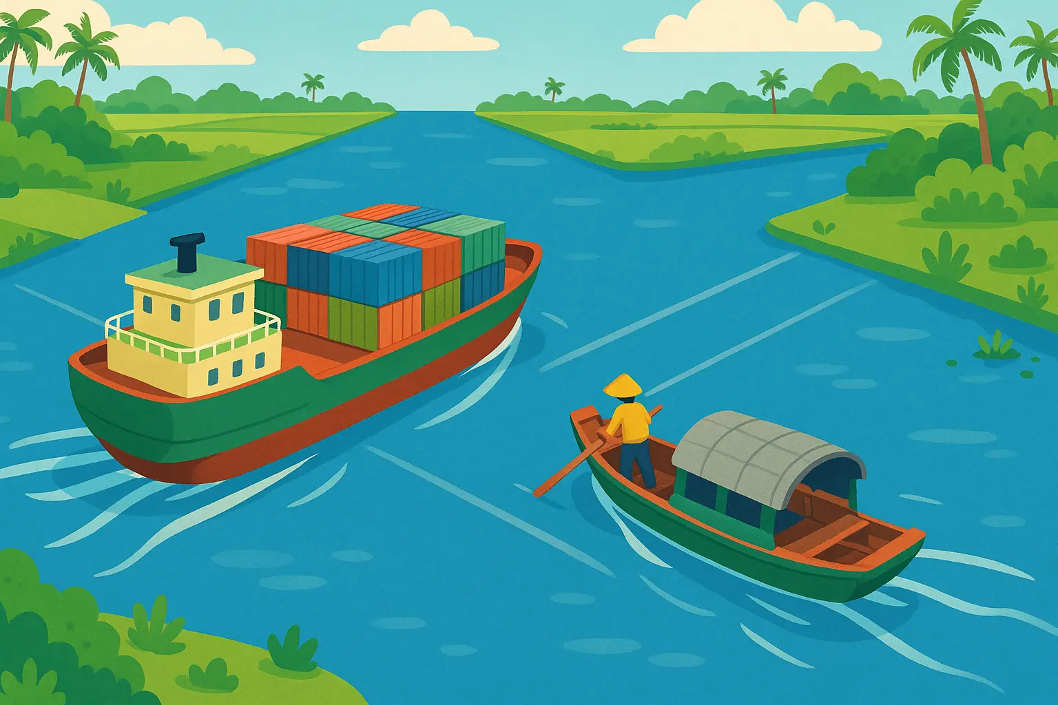 Vượt phương tiện khác tại nơi luồng giao nhau trên đường thủy có bị phạt không?