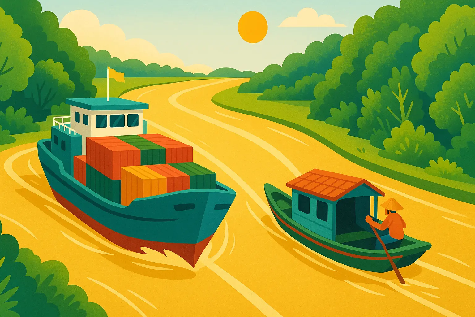 Người điều khiển phương tiện đường thủy nội địa có được vượt tại nơi luồng giao nhau không?