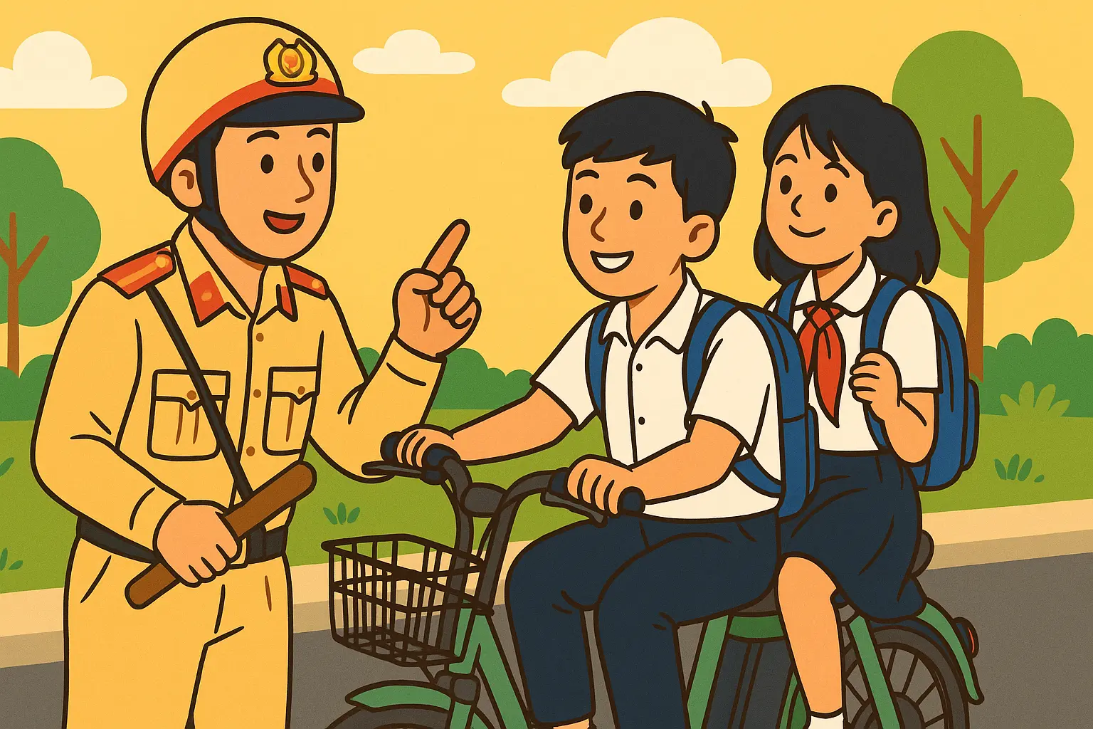 Xe đạp điện chở 3 người sẽ bị xử phạt bao nhiêu tiền?