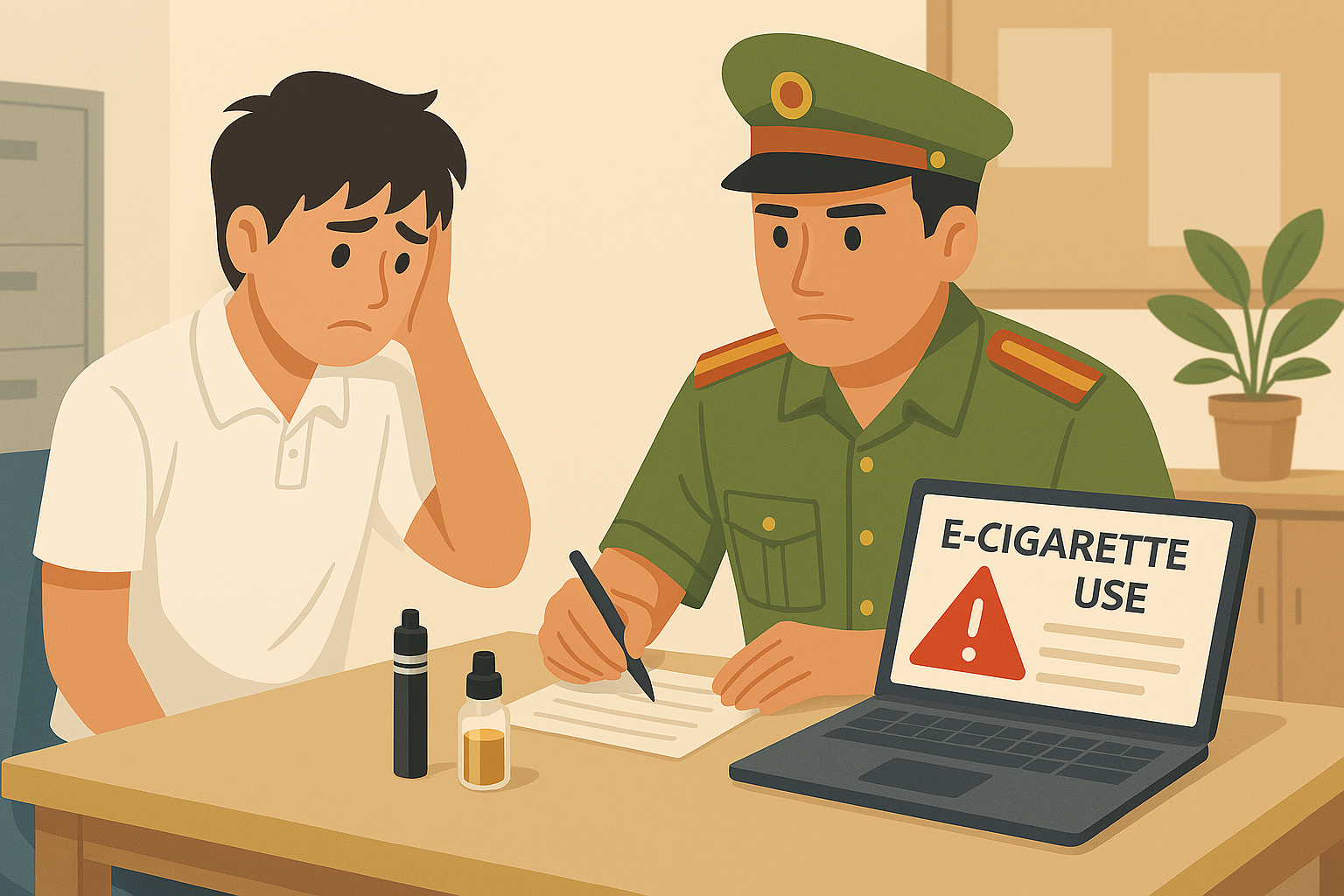 Xử phạt khi hút thuốc lá điện tử