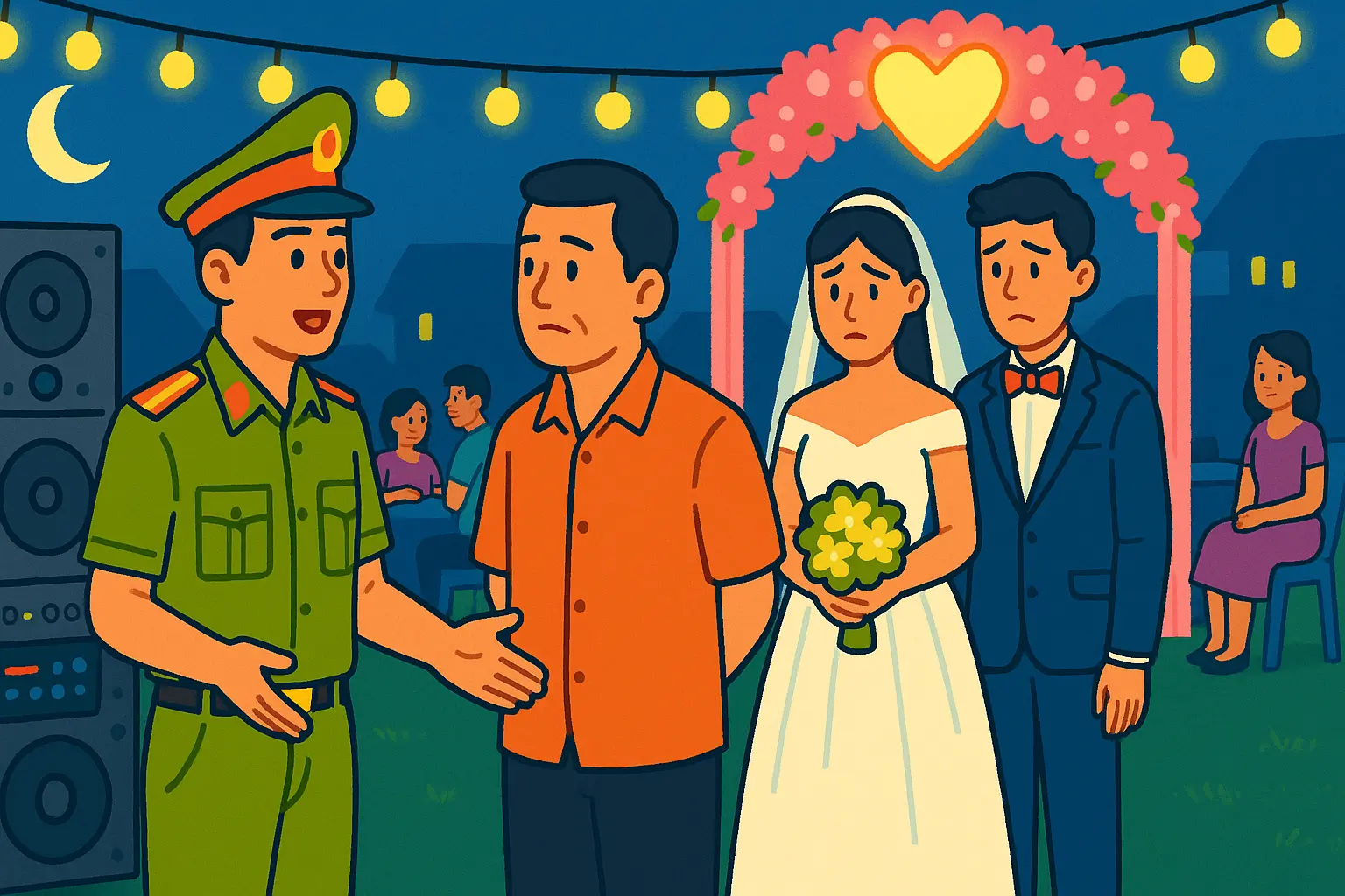 Người mở nhạc đám cưới quá giờ bị xử phạt bao nhiêu tiền?