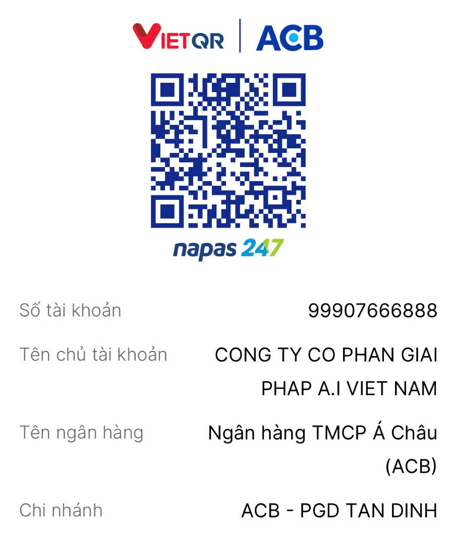 Thông tin chuyển khoản công ty