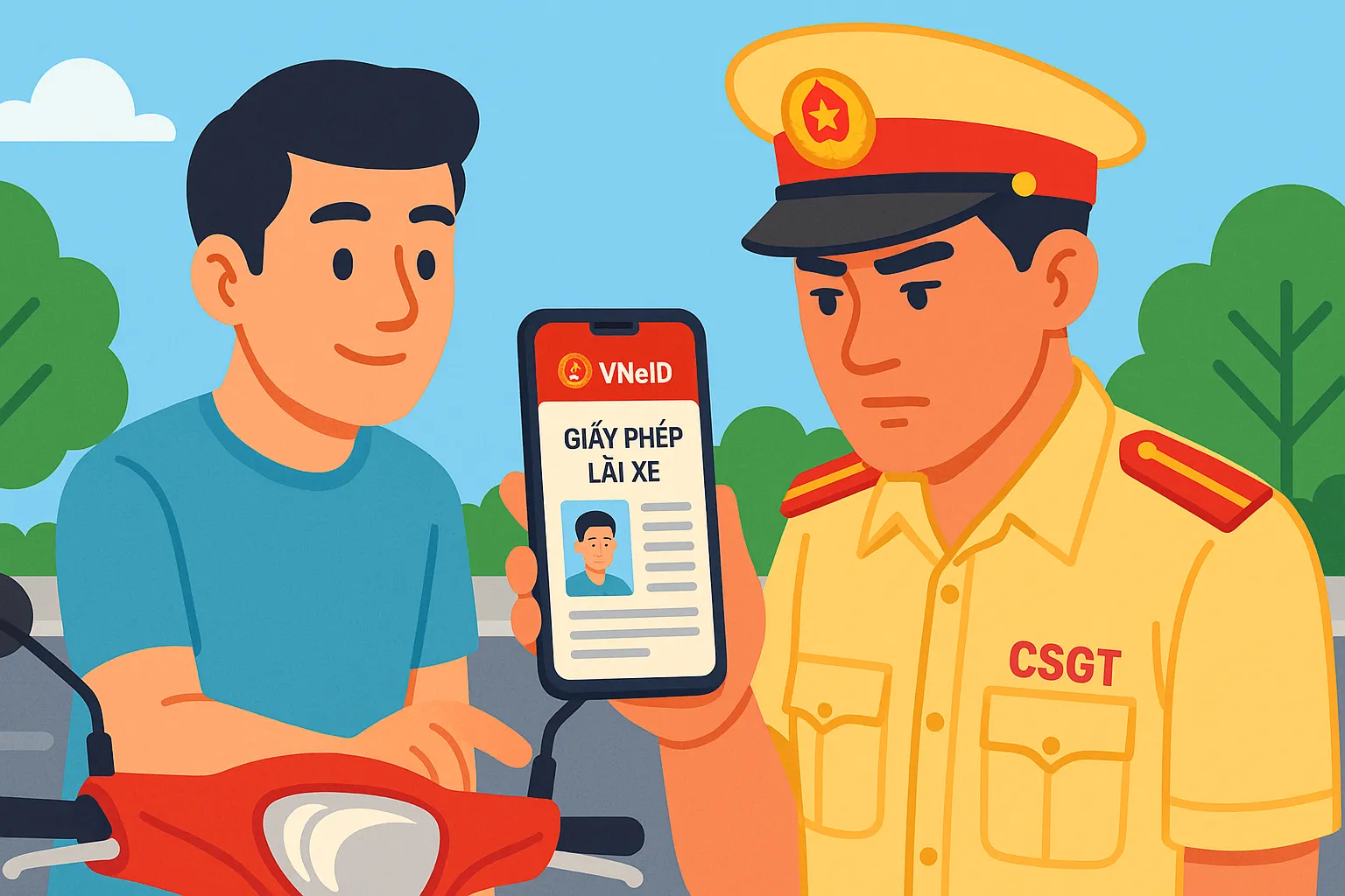 Người dân có được xuất trình giấy tờ xe bản giấy khi bị CSGT kiểm tra không?