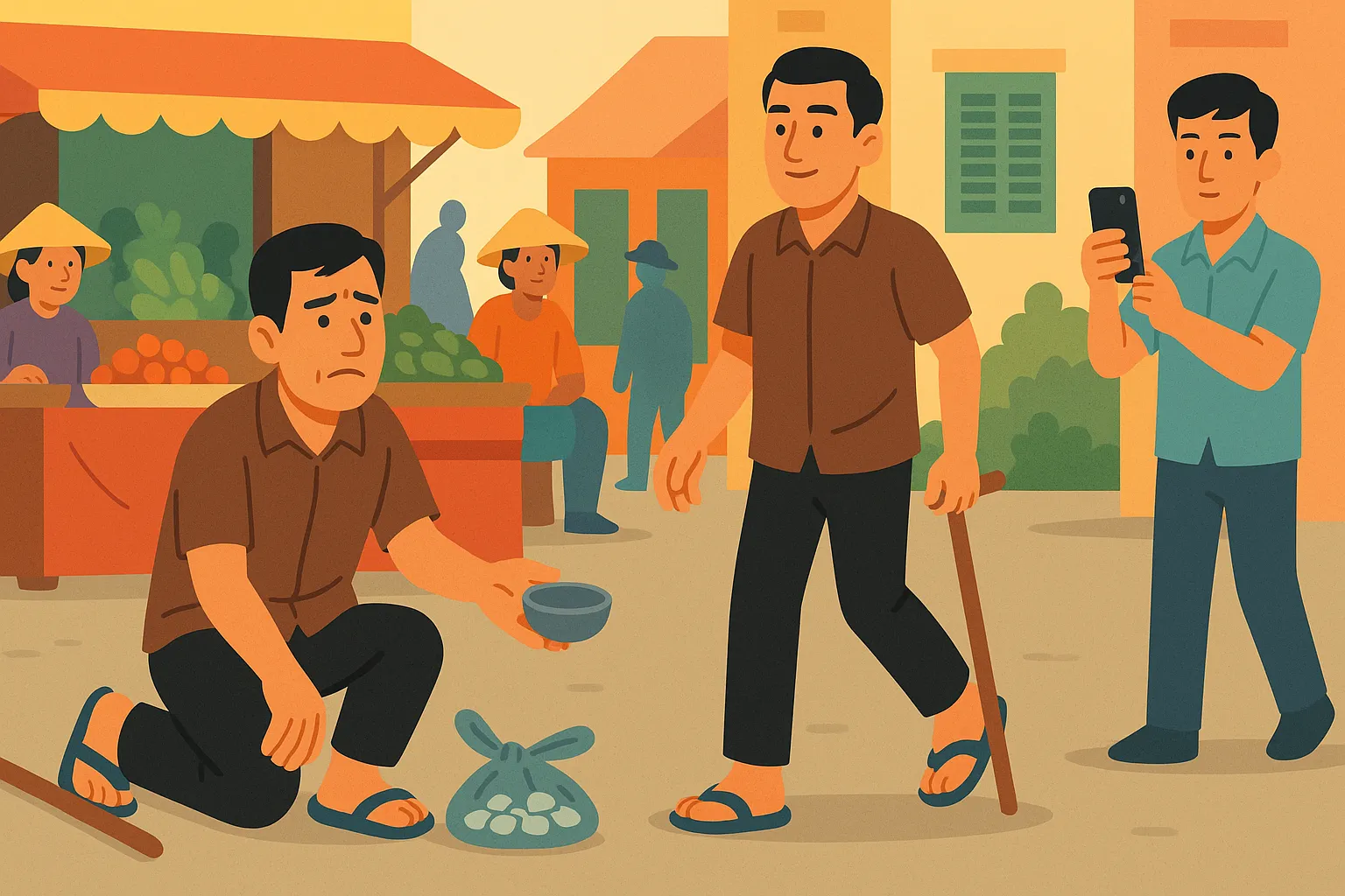 Người giả dạng ăn xin để lừa đảo bị xử phạt hành chính như thế nào?