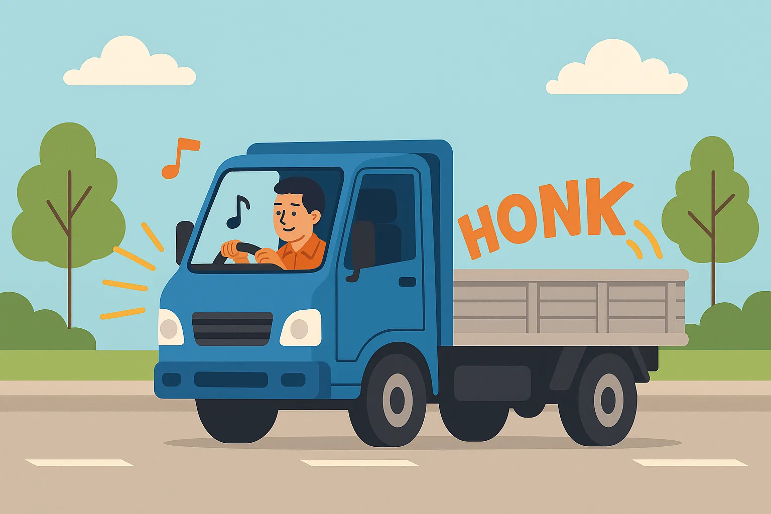 Xe tải bấm còi theo nhạc có bị phạt không?