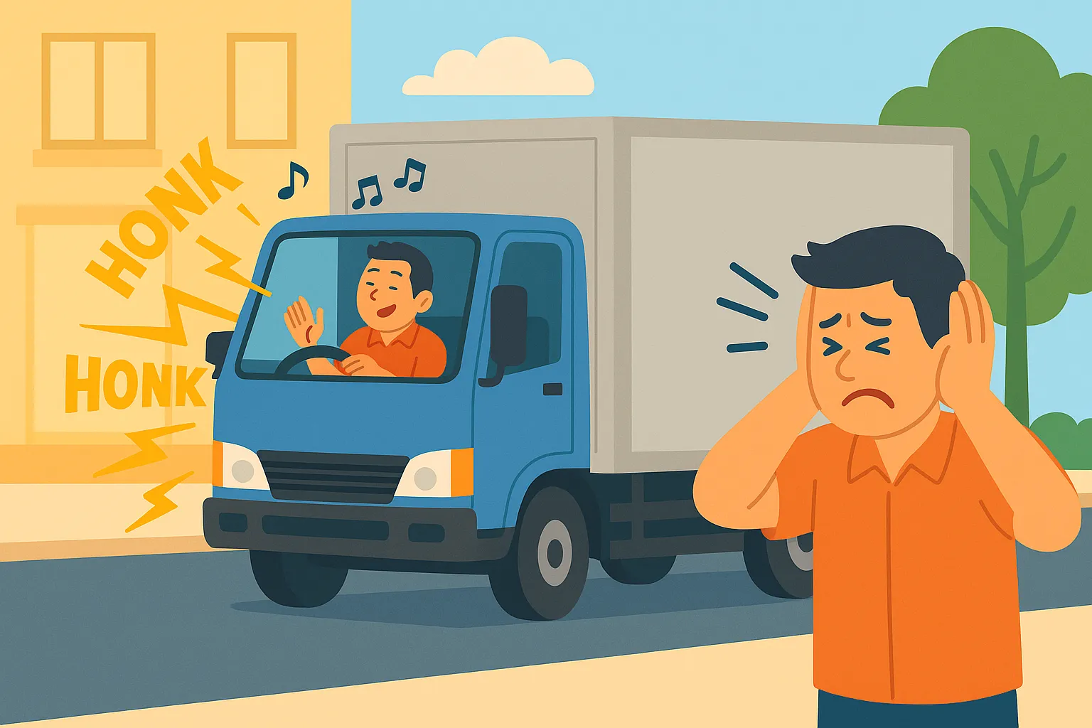 Xe tải bấm còi theo nhạc có vi phạm pháp luật không?