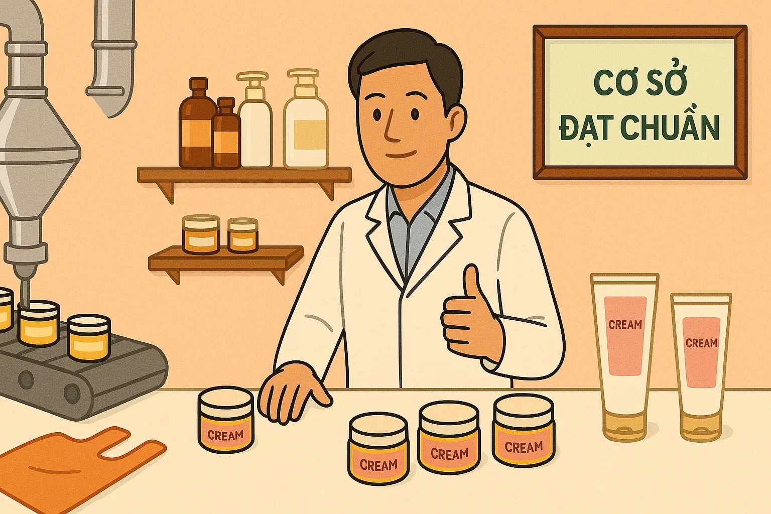 Cơ sở mỹ phẩm đạt chuẩn