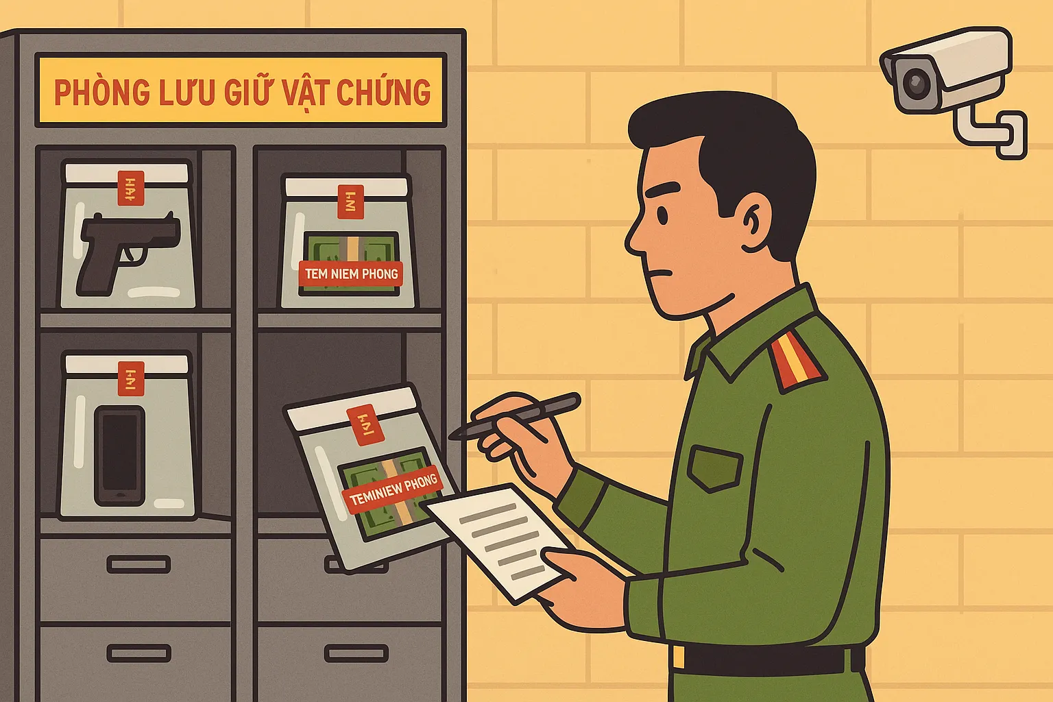 Người có trách nhiệm bảo quản vật chứng mà làm mất thì có thể bị xử lý kỷ luật và truy cứu TNHS