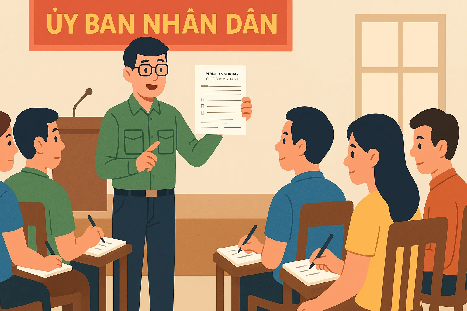 Thực hiện việc báo cáo tình hình phát triển
