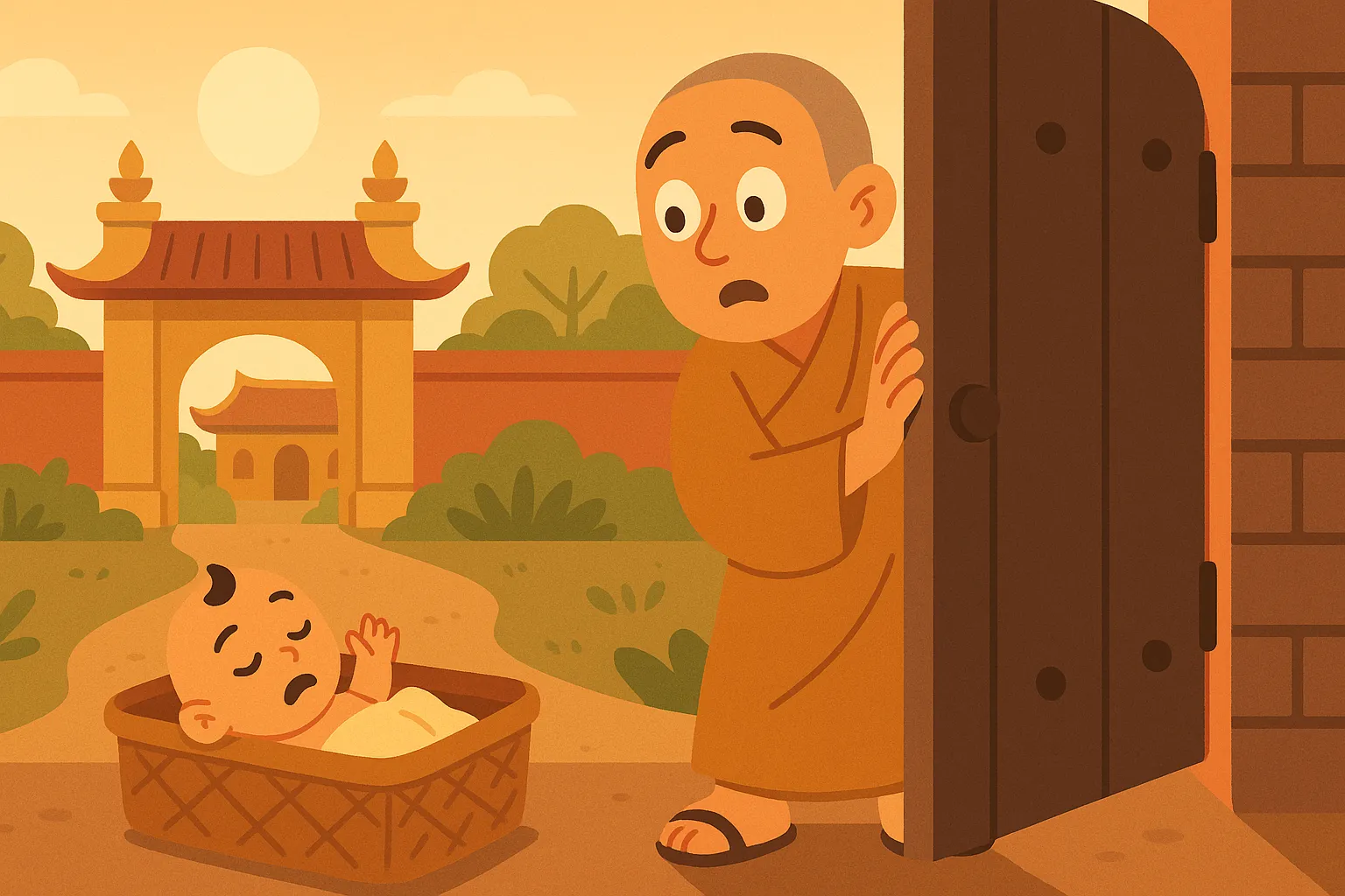 Người mẹ bỏ rơi con sơ sinh tại chùa