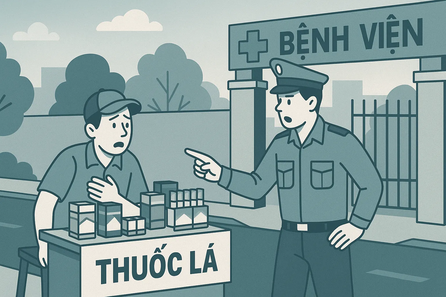 Bán thuốc lá trước cổng bệnh viện thì bị phạt bao nhiêu?