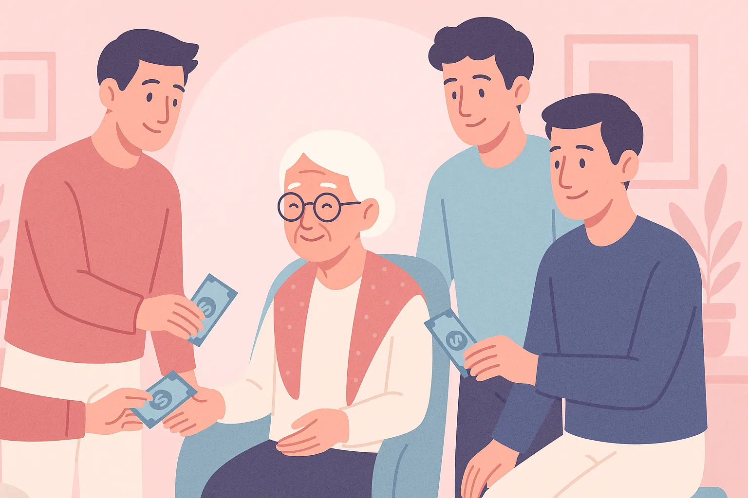 Cấp dưỡng mẹ già