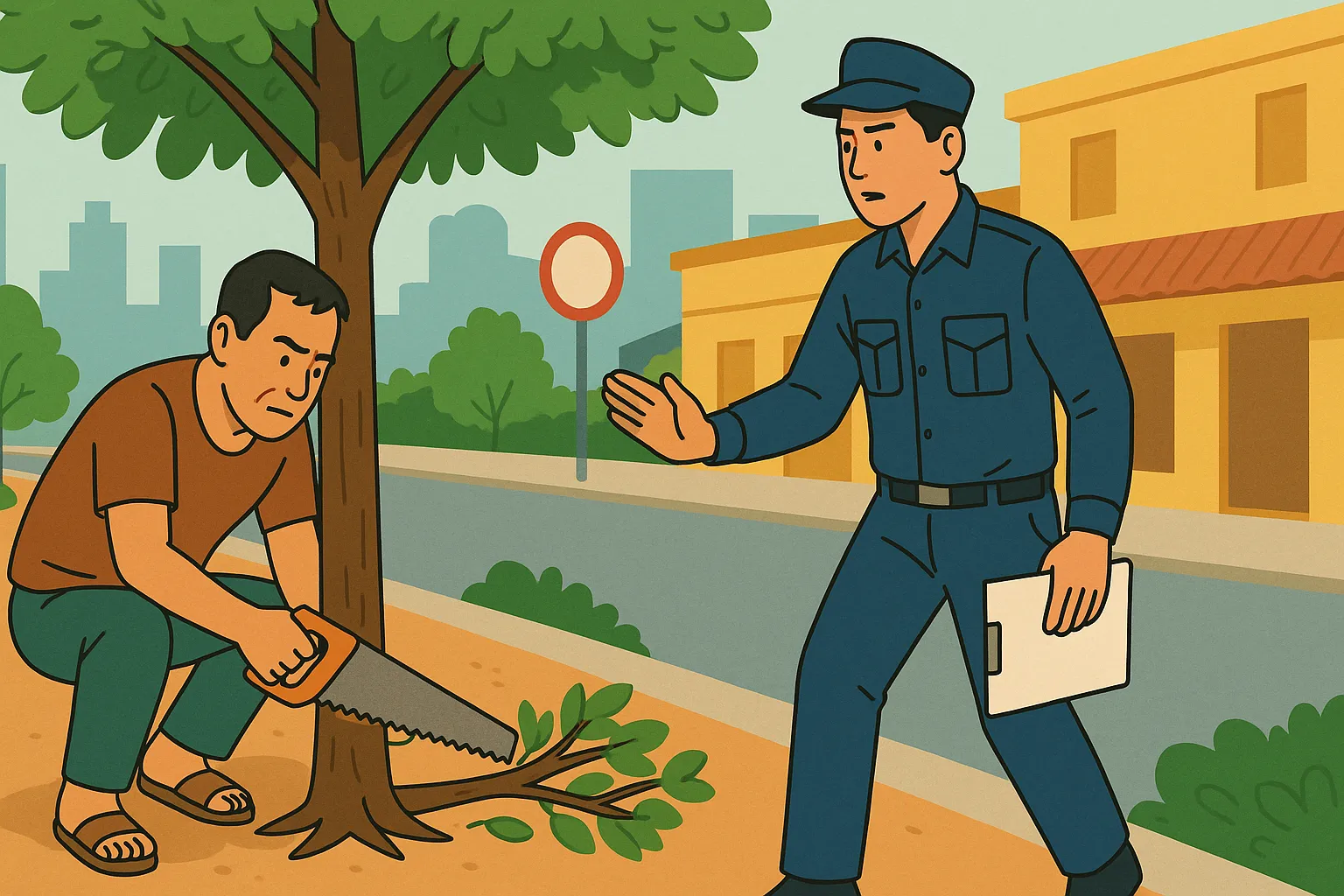 Chặt cây xanh đô thị có cần xin phép không?