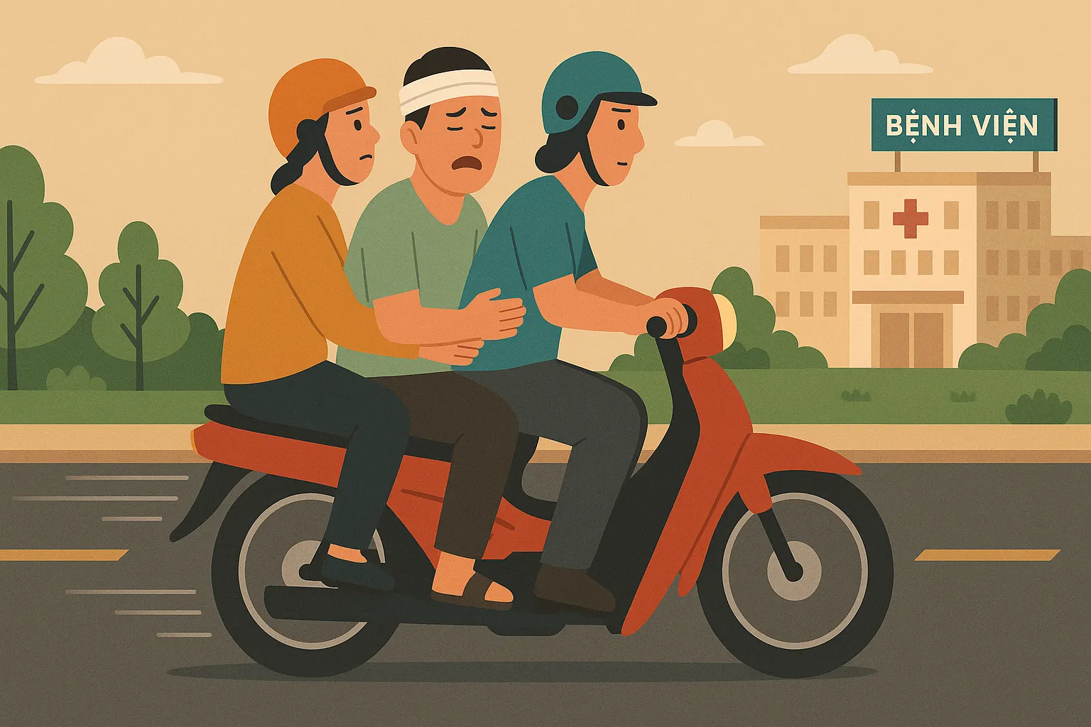 Khi nào không bị phạt khi chở 3 người trên xe máy?
