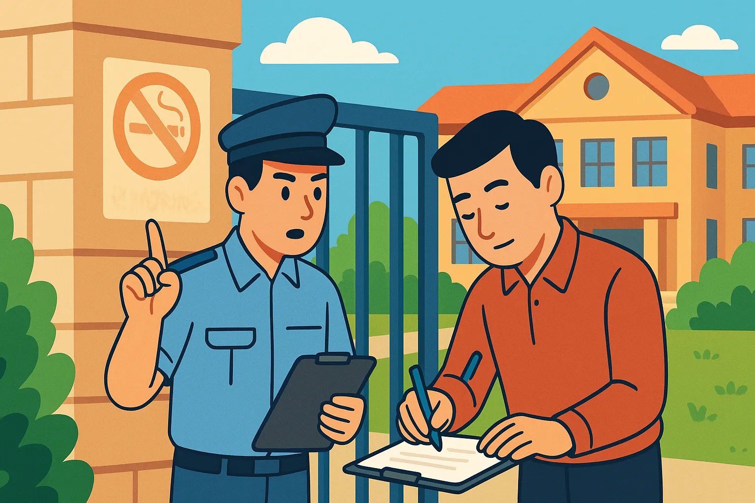 Xử phạt do không đặt biển cấm hút thuốc lá