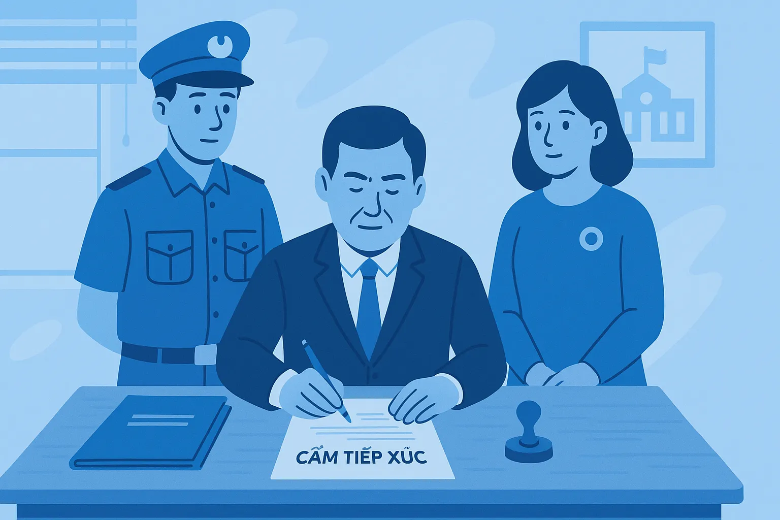 Cấm tiếp xúc theo quyết định của Chủ tịch UBND cấp xã được quy định như thế nào?