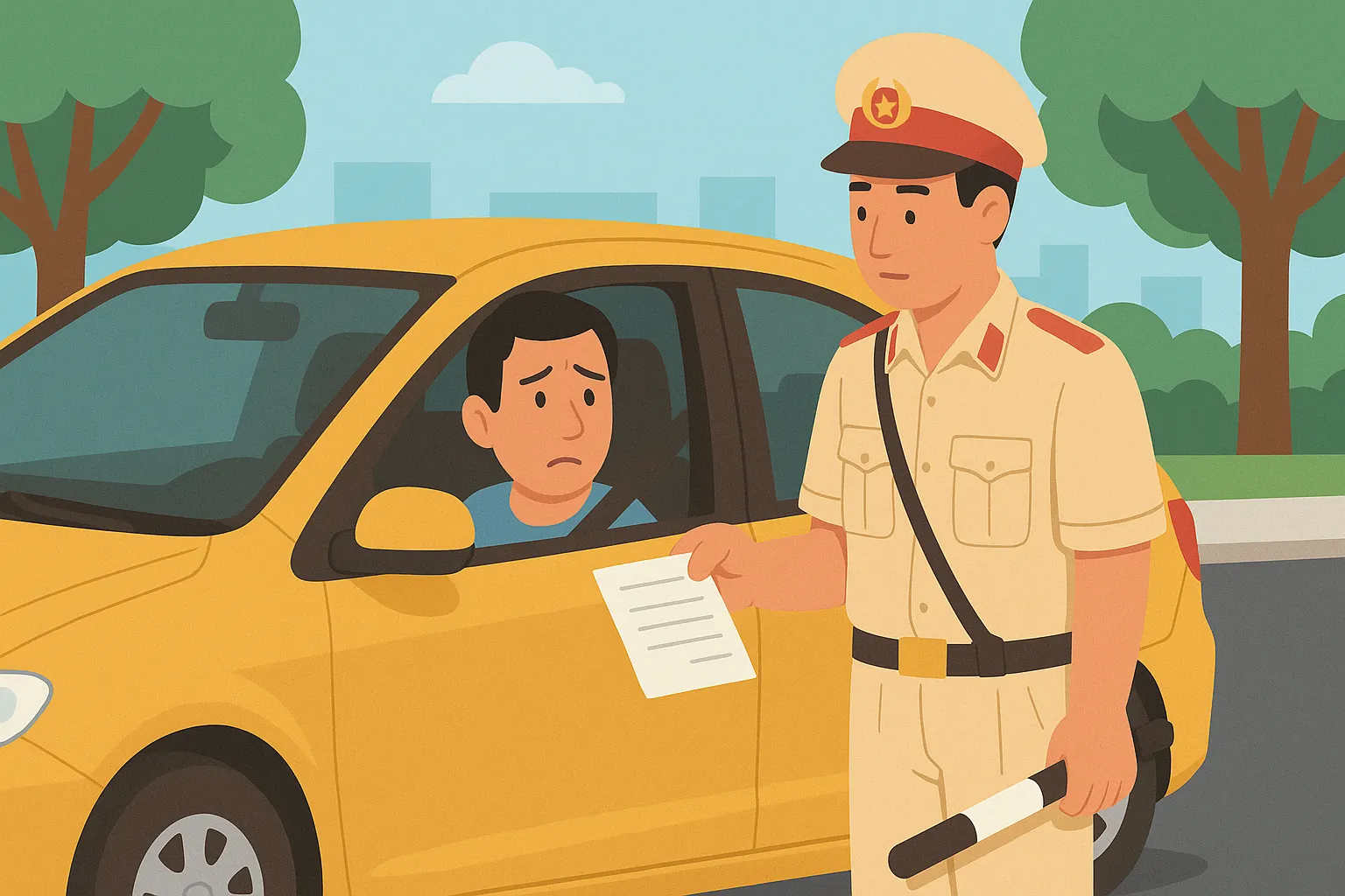 Người lái xe và hành khách không thắt dây an toàn