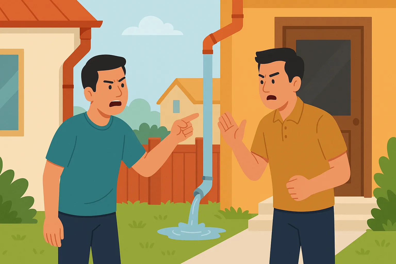 Người dẫn nước mưa qua nhà hàng xóm có thể bị xử phạt vi phạm hành chính như thế nào?