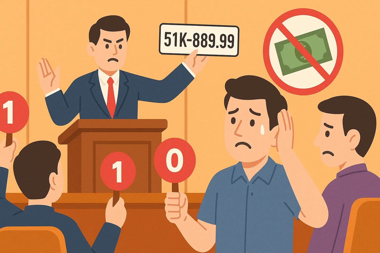 Người trúng đấu giá biển số xe không trả tiền đúng hạn sẽ bị xử lý như thế nào?